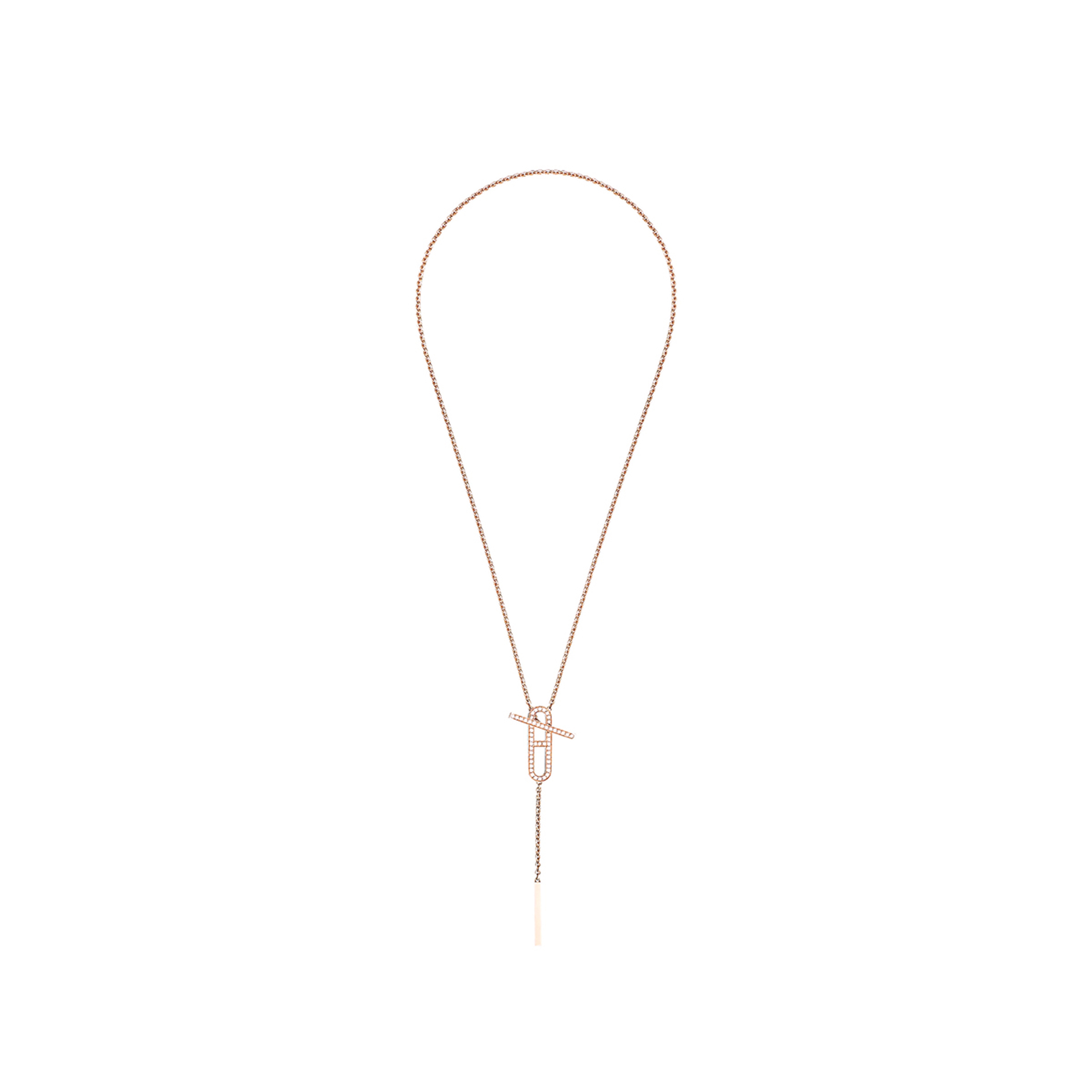 HERMÈS EVER CHAINE D'ANCRE LARIAT NECKLACE H118341B00ST